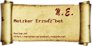 Metzker Erzsébet névjegykártya