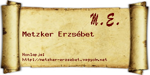 Metzker Erzsébet névjegykártya